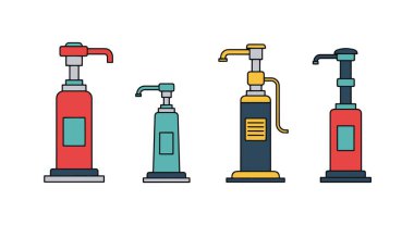 Poump Stand Line sanatı modern soyut yaratıcı çizim