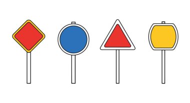 Yol İşaret Çizgisi Sanatı soyut canlı ton vektörü