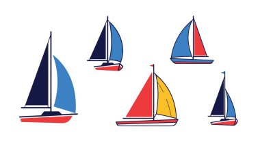 Yelkenli Hattı soyut modern sanat vektörü