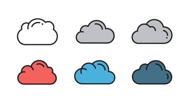 Stratus Bulut Çizgisi minimal zarif renk çizimi