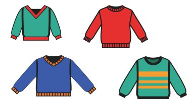 Süveter Hattı sanatı modern renk vektörü