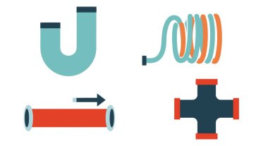 Boru hattı sanatı modern soyut renk vektörü