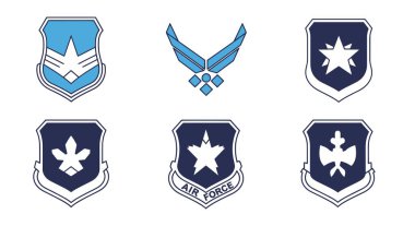 Hava Kuvvetleri Rozet Hattı yaratıcı yumuşak ton vektörü