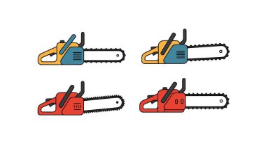 Elektrikli testere Çizgisi sanatı asgari soyut renk