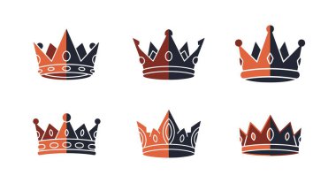 Crown Keskin Çizgili Asgari yaratıcı renk vektörü