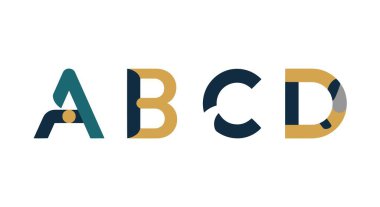 Dekoratif Harf Minimum Renk Vektörü Tasarımı