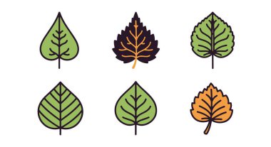 Dekoratif damar yaprağı yaratıcı yumuşak ton vektörü