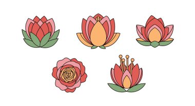 Egzotik Çiçek veya İsim minimum soyut biçim vektörü