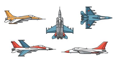 Fighter Jet Modeli soyut ve pürüzsüz çizimler