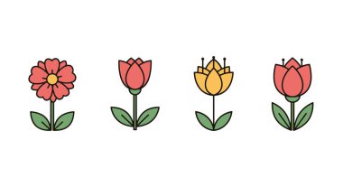 Çiçek Hattı Sanatı Modern yumuşak ton çizimi