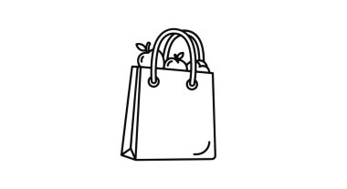 Market Satırı soyut, pürüzsüz, zarif bir illüstrasyon