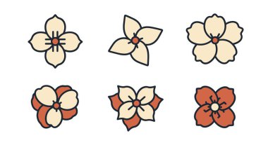 Yasemin Süslemesi soyut renk vektör tasarımı