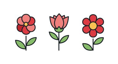 Çok renkli çiçek soyut renk konsepti vektörü