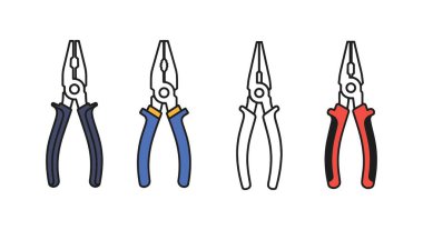 İğne Burun Pensesi en az kalın renk çizimi