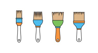 Hamur Fırçası Çizgisi soyut modern biçim çizimi