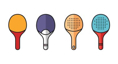 Rice Paddle Line art simple minimal color illustration