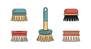 Yuvarlak Fırça Çizgisi sanatı soyut parlak renk çizimi