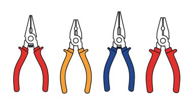 Yuvarlak Burun Pensesi renkli tasarım çizimi