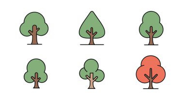 Saplama simgesi Çizgisi Modern renk vektörü tasarımı