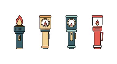 Taktik Meşale Hattı dinamik renkli tasarım çizimi