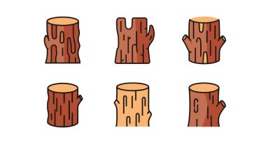 Ağaç kabuğu çizgisi sanatı asgari soyut konsept çizimi