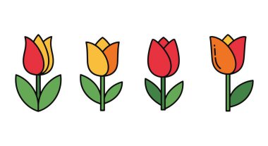 Lale Hattı sanatı, yaratıcı, pürüzsüz modern illüstrasyon