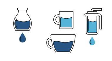 Water Intake Line colorful creative design illustration