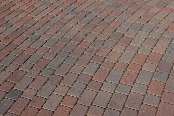 コンクリートレンガの舗装パターンの完全なフレームのクローズアップビュー — ストック写真