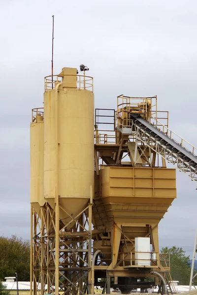 Moderna Planta Procesamiento Grava Arena Con Silos Transportadores — Foto de Stock