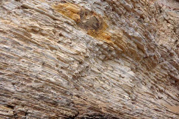 Formación Tierra Con Capas Rocas Acantilado Del Océano California — Foto de Stock