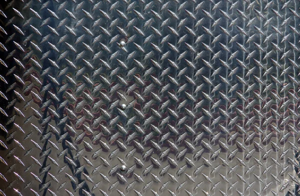Volledig Frame Close Zicht Van Glanzende Reflecterende Gestructureerde Metalen Platen — Stockfoto