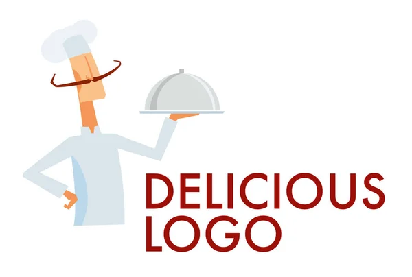 Λογότυπο Μάγειρας Ωραίος Σεφ Γραφήματα Διανυσματικών Χεριών — Διανυσματικό Αρχείο