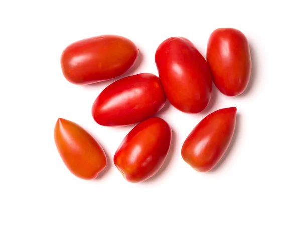 Red Fresh Tomatoes White Background Studio Photography — Stock Photo, Image