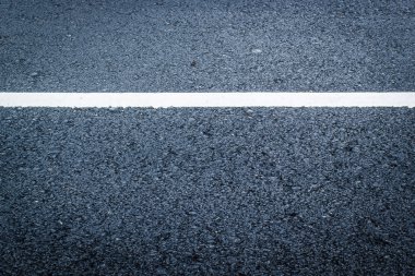 Yeni asfalt doku beyaz çizgi ile