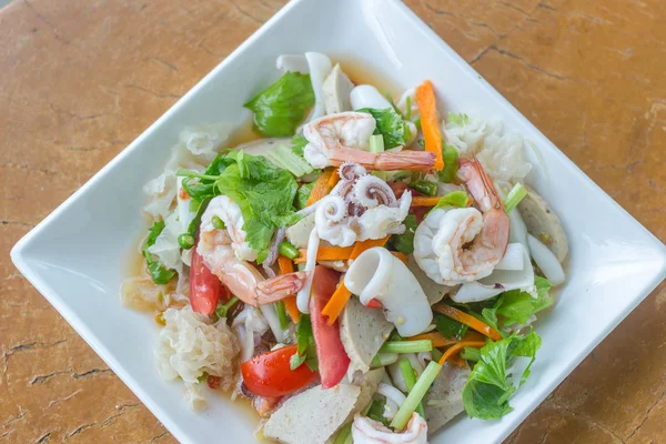 Squid Spicy Salad ,Thai seafood — Stock Photo, Image