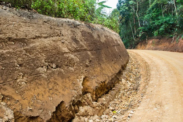 Secção da estrada de terra . — Fotografia de Stock