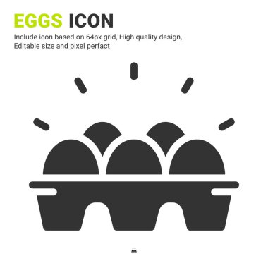 Beyaz arkaplanda izole edilmiş kabartma biçiminde yumurta simgesi vektörü. Dijital tarım, ui, ux, logo, business, agriculture, apps ve tüm projeler için vektör ilüstrasyon yumurta kutusu simgesi simgesi simgesi simgesi konsepti