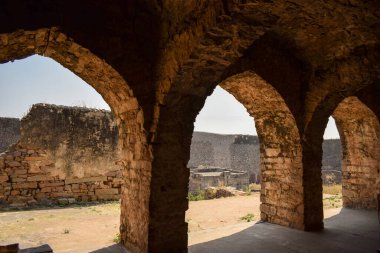 Tarihi Fort Stone Duvarı Koridoru Stok Fotoğrafçılık Resmi