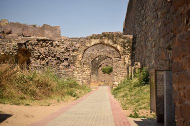 Tarihi Fort Stone Duvarı Koridoru Stok Fotoğrafçılık Resmi