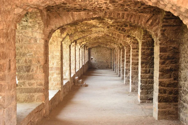 Hermosa Arquitectura Del Corredor Antiguo Histórico Siete Tumbas Hyderabad India —  Fotos de Stock