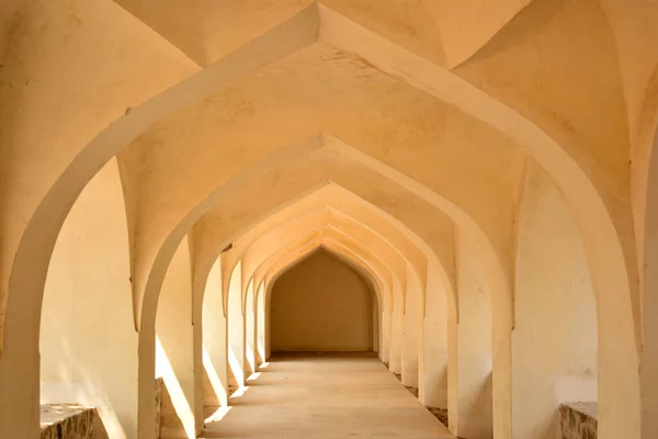 Hermosa Arquitectura Del Corredor Antiguo Histórico Siete Tumbas Hyderabad India — Foto de Stock