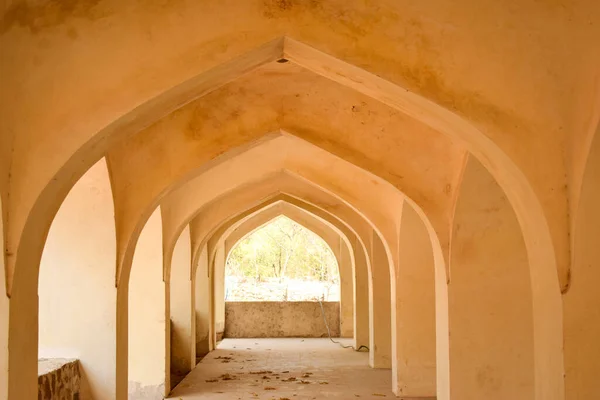 Beautiful Architecture Corridor Ancient Historical Seven Tombs Hyderabad India Stock — Stock Photo, Image