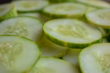 Taze salatalık Yuvarlak Çember Dilimleri Tüm arka plan dokusu olarak