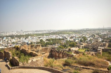 Hindistan 'daki Golconda Fort Eski Tarih Bölgesi Stok Fotoğrafı