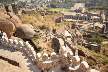 Hindistan 'daki Golconda Fort Eski Tarih Bölgesi Stok Fotoğrafı