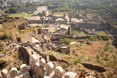 Hindistan 'daki Golconda Fort Eski Tarih Bölgesi Stok Fotoğrafı