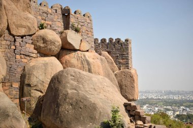 Hindistan 'daki Golconda Fort Eski Tarih Bölgesi Stok Fotoğrafı