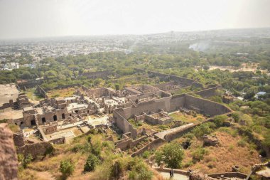 Hindistan 'daki Golconda Fort Eski Tarih Bölgesi Stok Fotoğrafı