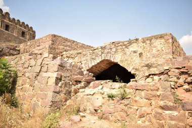 Hindistan 'daki Golconda Fort Eski Tarih Bölgesi Stok Fotoğrafı