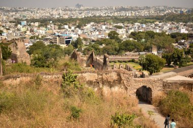 Hindistan 'daki Golconda Fort Eski Tarih Bölgesi Stok Fotoğrafı